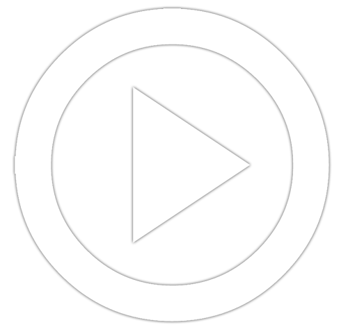 Explainer Video play button icon consisting of white circle with white triangle