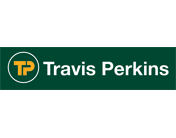 Gold and green Travis Perkins Logo